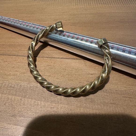 Giles & Brother twisted brass cuff bracelet - Picture 2 of 4